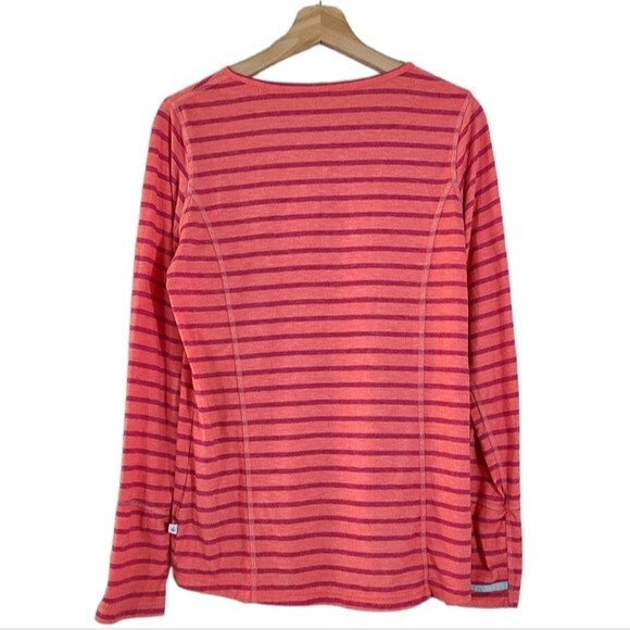 Orvis Trout Bum Striped Insect Shield Repellent Long Sleeve Shirt womens size S - Picture 2 of 5